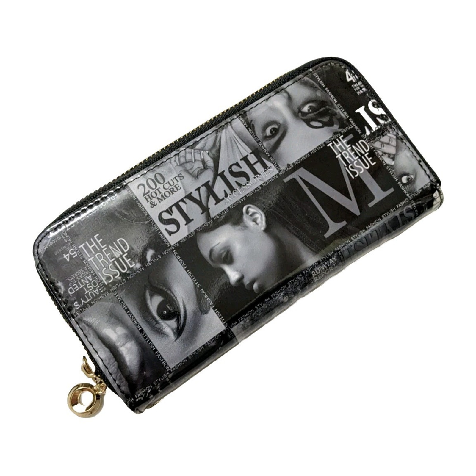 Black White Magazine Print Women Wallet Rare Brand New Stylish Fashionista